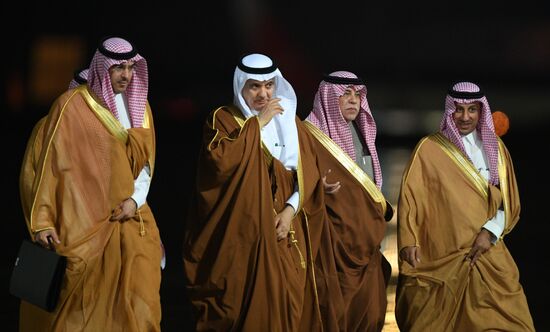 King of Saudi Arabia Salman bin Abdulaziz Al Saud arrives in Moscow