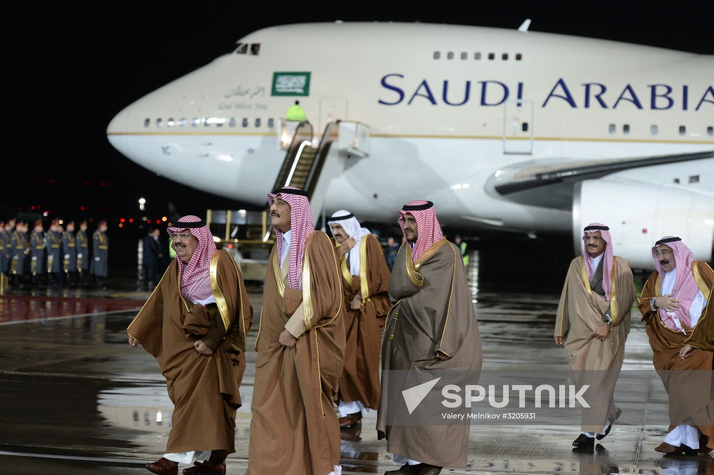 King of Saudi Arabia Salman bin Abdulaziz Al Saud arrives in Moscow