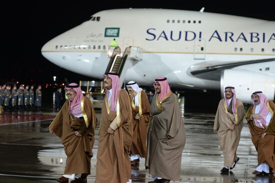 King of Saudi Arabia Salman bin Abdulaziz Al Saud arrives in Moscow