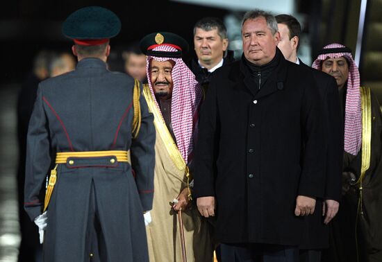 King of Saudi Arabia Salman bin Abdulaziz Al Saud arrives in Moscow