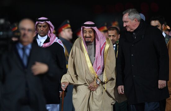 King of Saudi Arabia Salman bin Abdulaziz Al Saud arrives in Moscow