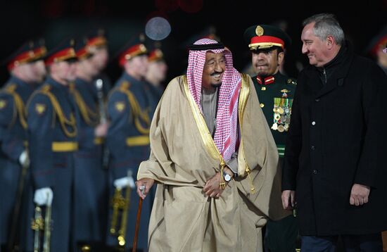 King of Saudi Arabia Salman bin Abdulaziz Al Saud arrives in Moscow