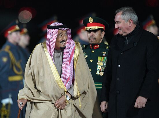 King of Saudi Arabia Salman bin Abdulaziz Al Saud arrives in Moscow