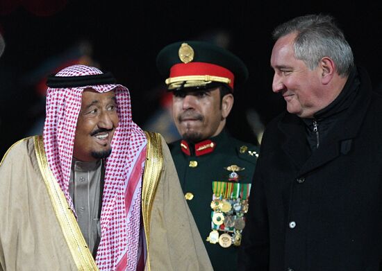 King of Saudi Arabia Salman bin Abdulaziz Al Saud arrives in Moscow