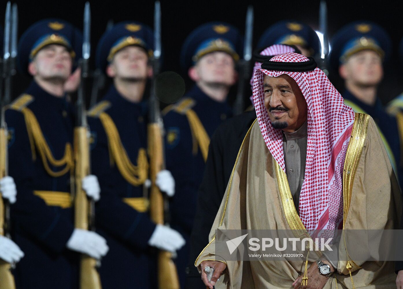 King of Saudi Arabia Salman bin Abdulaziz Al Saud arrives in Moscow