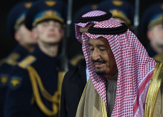 King of Saudi Arabia Salman bin Abdulaziz Al Saud arrives in Moscow