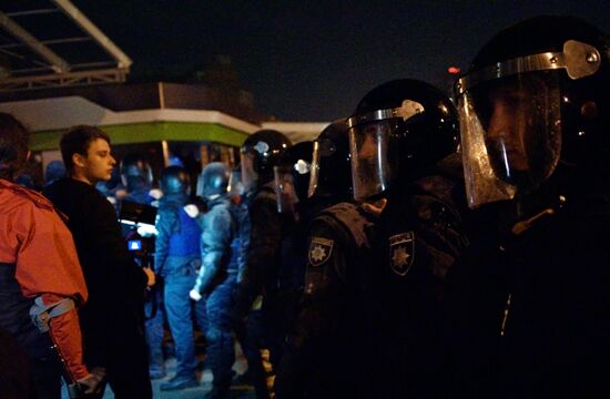 Protest against police misconduct in Kiev