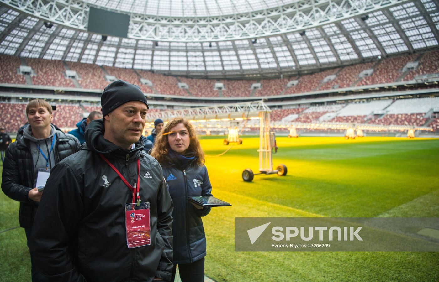 FIFA delegation and Rossiya 2018 Organizing Committee inspect Luzhniki Stadium