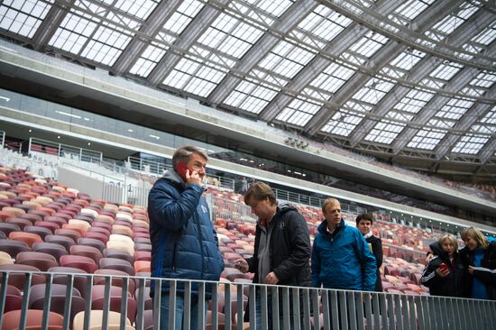 FIFA delegation and Rossiya 2018 Organizing Committee inspect Luzhniki Stadium