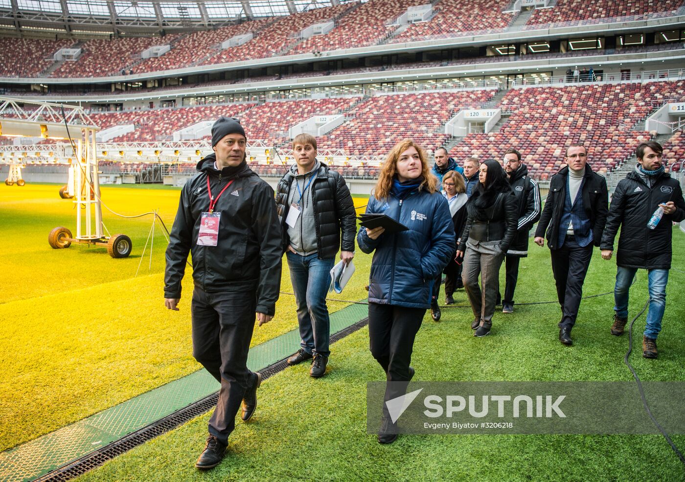 FIFA delegation and Rossiya 2018 Organizing Committee inspect Luzhniki Stadium