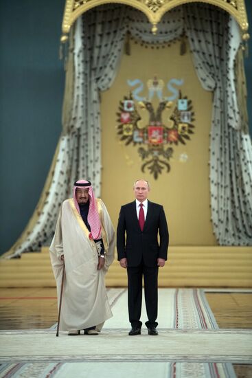 Russian President Vladimir Putin's talks with King Salman bin Abdulaziz Al Saud of Saudi Arabia