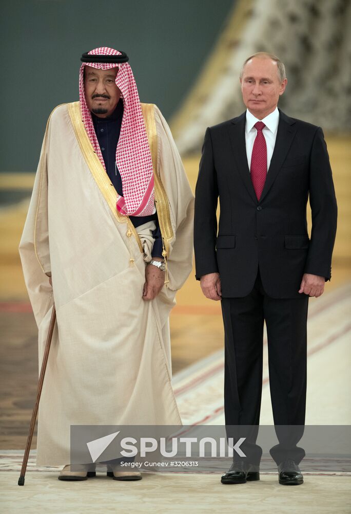 Russian President Vladimir Putin's talks with King Salman bin Abdulaziz Al Saud of Saudi Arabia