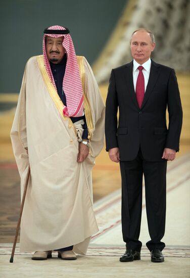 Russian President Vladimir Putin's talks with King Salman bin Abdulaziz Al Saud of Saudi Arabia