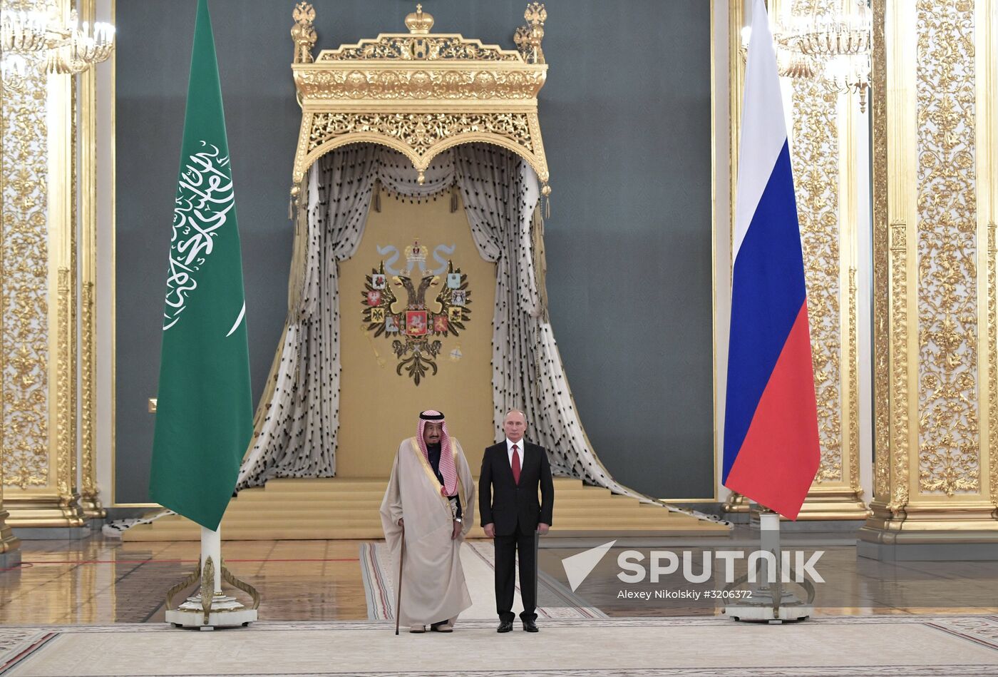 Russian President Vladimir Putin's talks with King Salman bin Abdulaziz Al Saud of Saudi Arabia