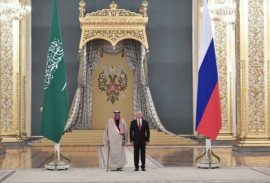 Russian President Vladimir Putin's talks with King Salman bin Abdulaziz Al Saud of Saudi Arabia