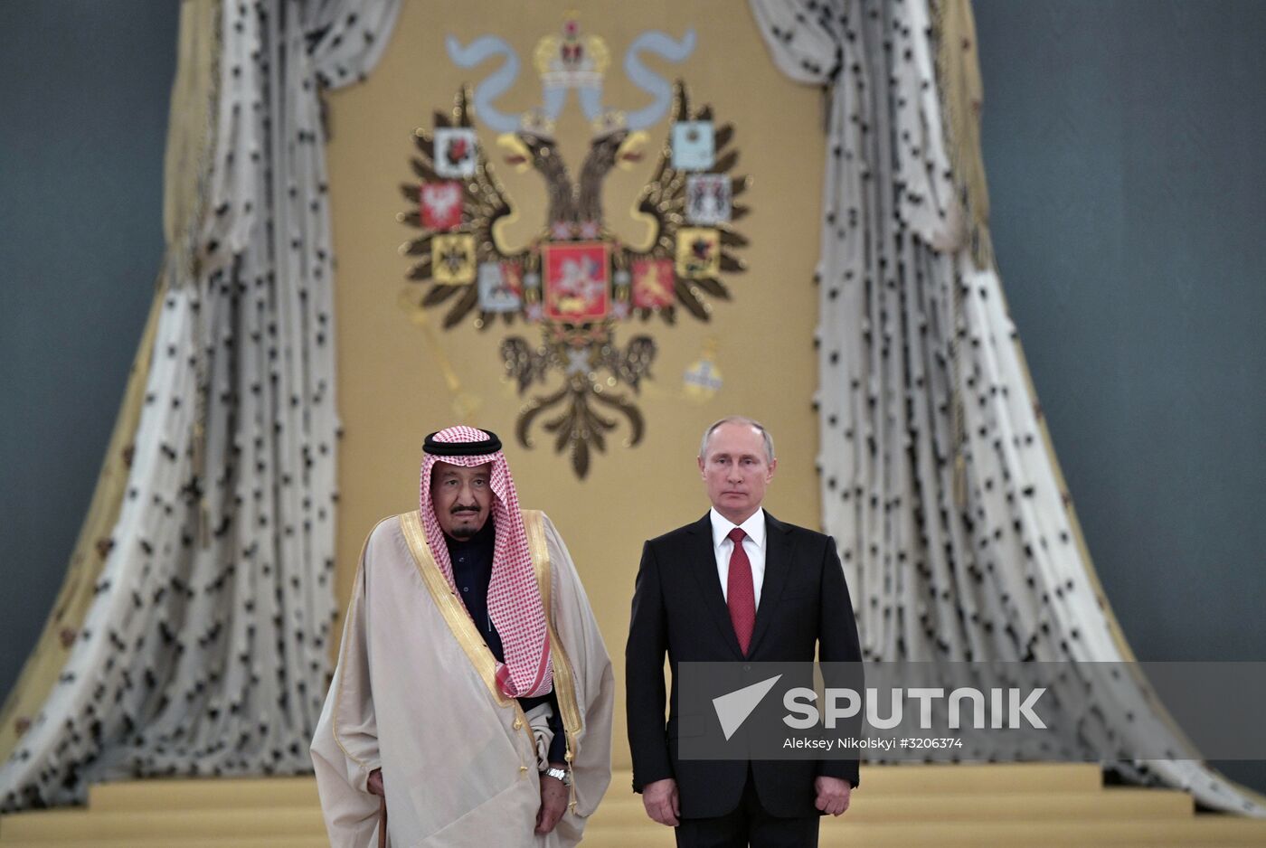 Russian President Vladimir Putin's talks with King Salman bin Abdulaziz Al Saud of Saudi Arabia