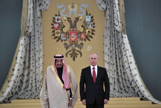 Russian President Vladimir Putin's talks with King Salman bin Abdulaziz Al Saud of Saudi Arabia