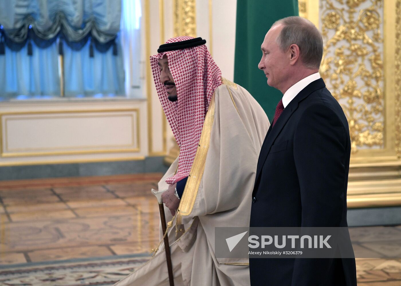 Russian President Vladimir Putin's talks with King Salman bin Abdulaziz Al Saud of Saudi Arabia