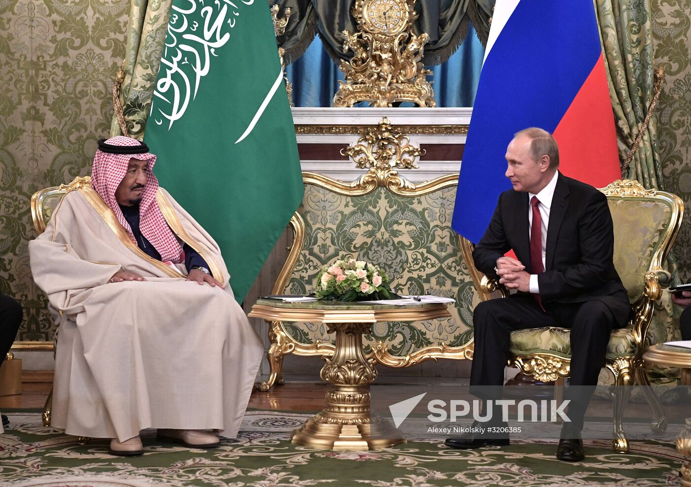 Russian President Vladimir Putin's talks with King Salman bin Abdulaziz Al Saud of Saudi Arabia