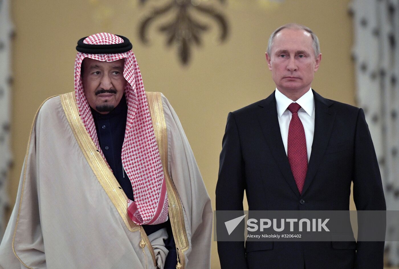 Russian President Vladimir Putin's talks with King Salman bin Abdulaziz Al Saud of Saudi Arabia