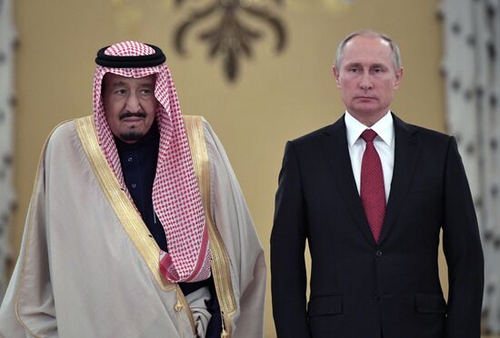 Russian President Vladimir Putin's talks with King Salman bin Abdulaziz Al Saud of Saudi Arabia