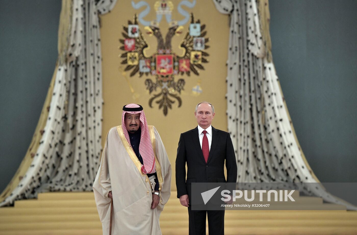 Russian President Vladimir Putin's talks with King Salman bin Abdulaziz Al Saud of Saudi Arabia