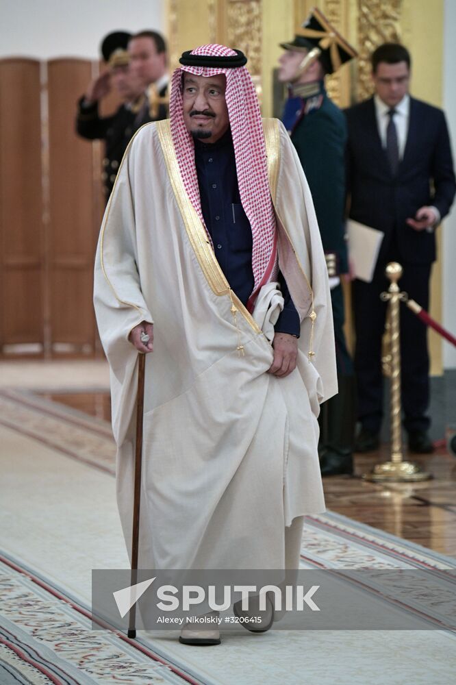 Russian President Vladimir Putin's talks with King Salman bin Abdulaziz Al Saud of Saudi Arabia