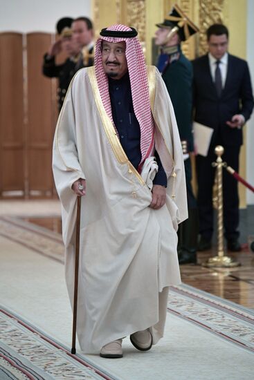 Russian President Vladimir Putin's talks with King Salman bin Abdulaziz Al Saud of Saudi Arabia