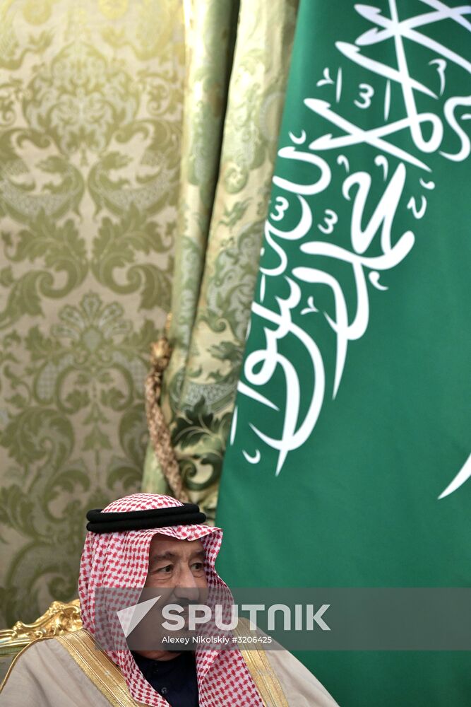Russian President Vladimir Putin's talks with King Salman bin Abdulaziz Al Saud of Saudi Arabia