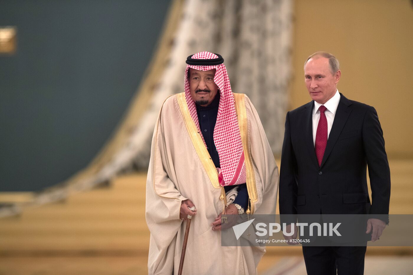 Russian President Vladimir Putin's talks with King Salman bin Abdulaziz Al Saud of Saudi Arabia