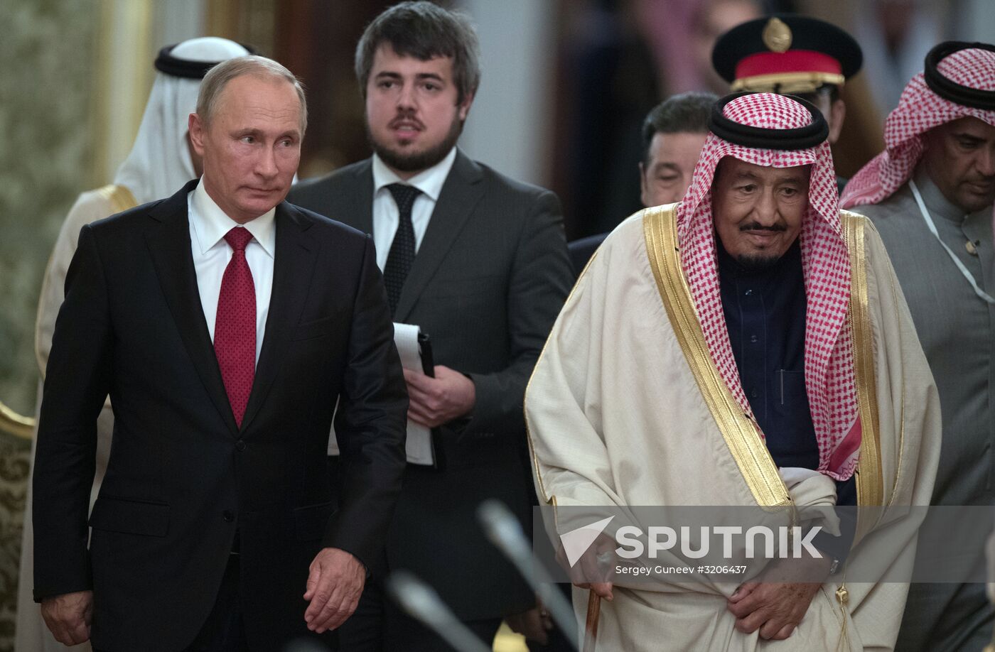 Russian President Vladimir Putin's talks with King Salman bin Abdulaziz Al Saud of Saudi Arabia
