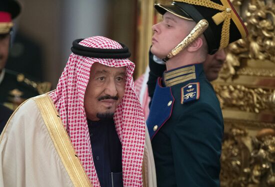 Russian President Vladimir Putin's talks with King Salman bin Abdulaziz Al Saud of Saudi Arabia