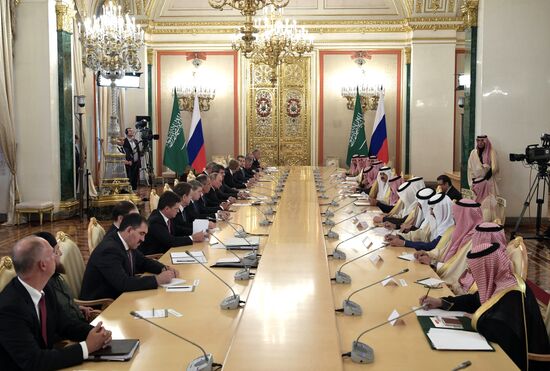 Russian President Vladimir Putin's talks with King Salman bin Abdulaziz Al Saud of Saudi Arabia