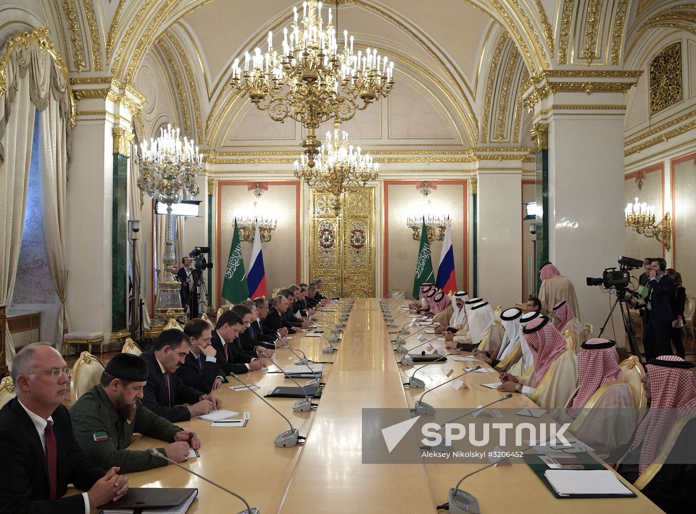 Russian President Vladimir Putin's talks with King Salman bin Abdulaziz Al Saud of Saudi Arabia