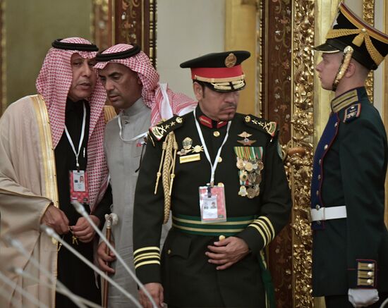 Russian President Vladimir Putin's talks with King Salman bin Abdulaziz Al Saud of Saudi Arabia