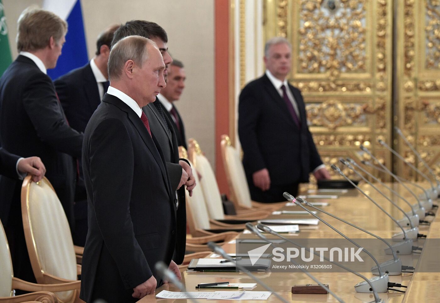 Russian President Vladimir Putin's talks with King Salman bin Abdulaziz Al Saud of Saudi Arabia