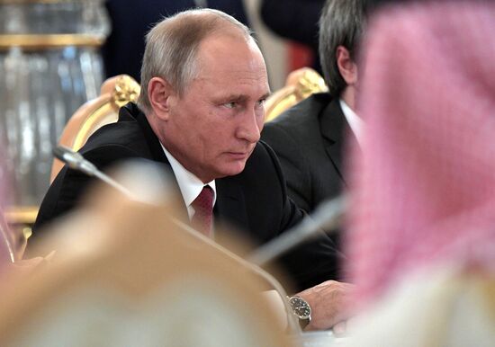 Russian President Vladimir Putin's talks with King Salman bin Abdulaziz Al Saud of Saudi Arabia