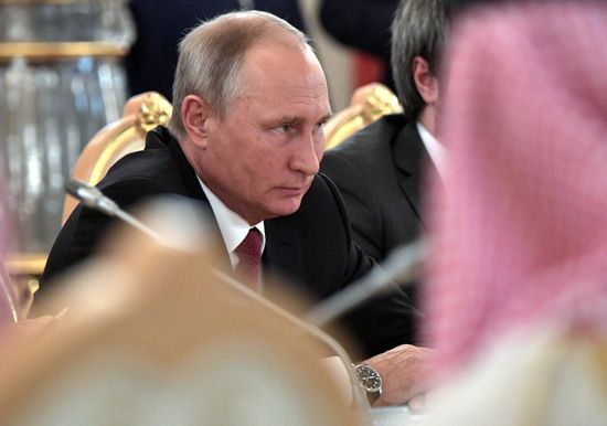 Russian President Vladimir Putin's talks with King Salman bin Abdulaziz Al Saud of Saudi Arabia