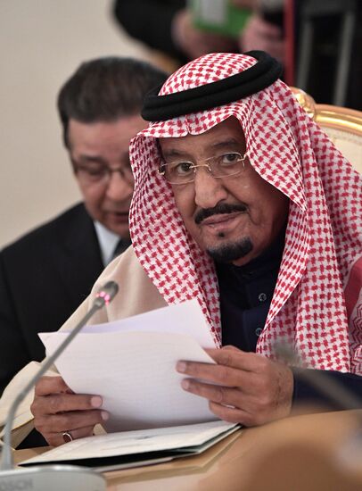 Russian President Vladimir Putin's talks with King Salman bin Abdulaziz Al Saud of Saudi Arabia