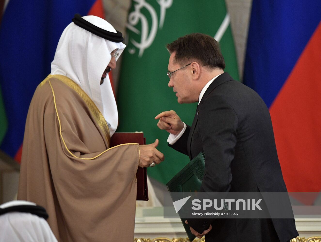 Russian President Vladimir Putin's talks with King Salman bin Abdulaziz Al Saud of Saudi Arabia