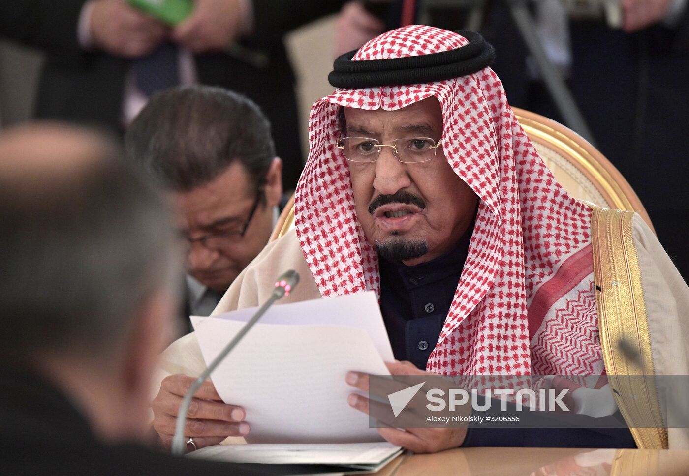 Russian President Vladimir Putin's talks with King Salman bin Abdulaziz Al Saud of Saudi Arabia