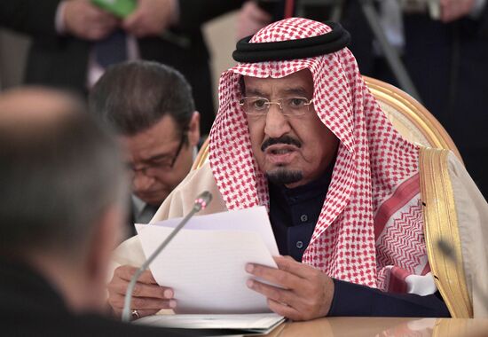 Russian President Vladimir Putin's talks with King Salman bin Abdulaziz Al Saud of Saudi Arabia