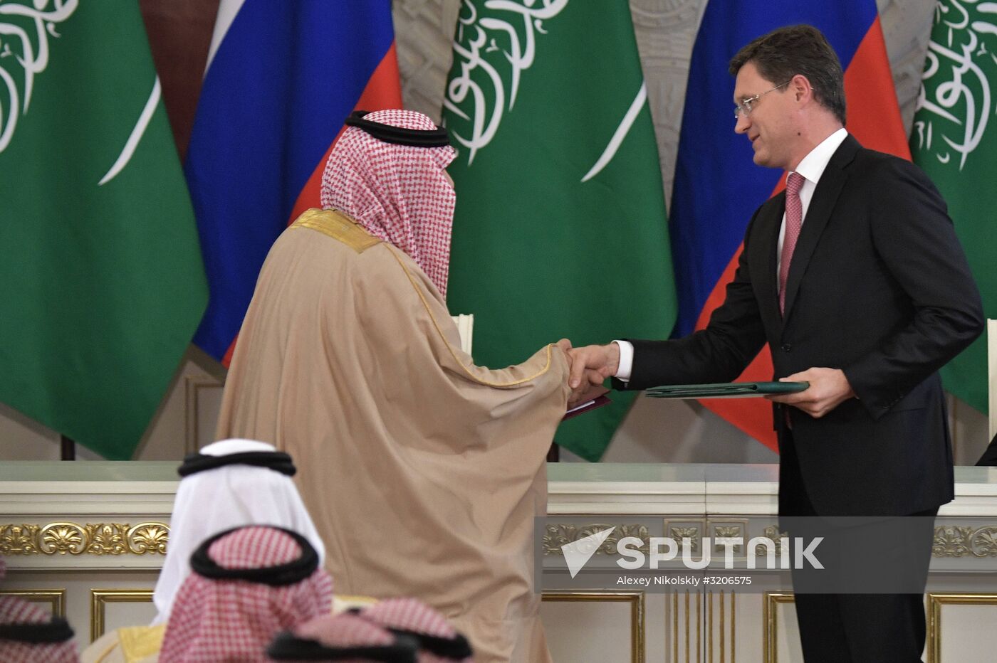 Russian President Vladimir Putin's talks with King Salman bin Abdulaziz Al Saud of Saudi Arabia