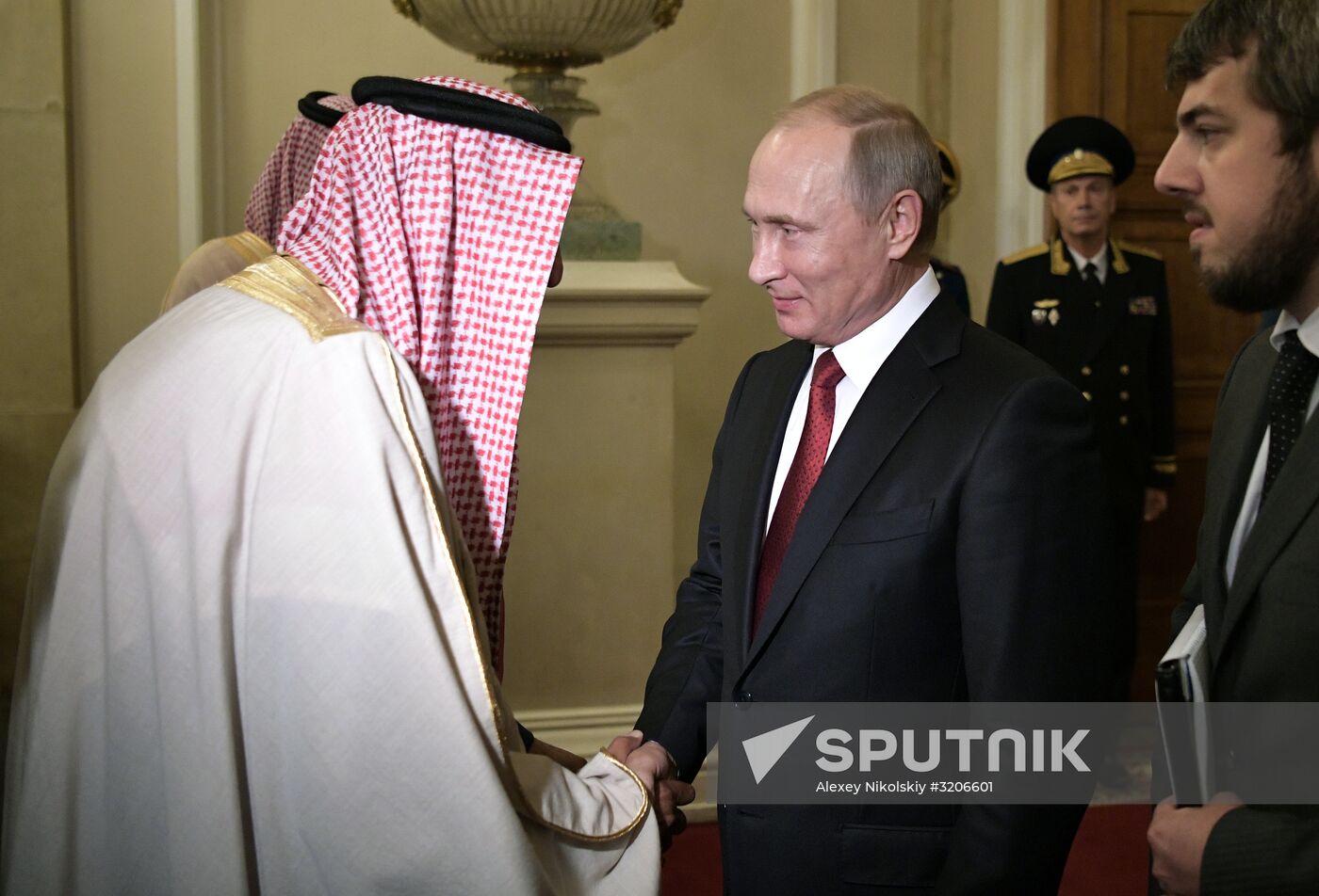 Russian President Vladimir Putin's talks with King Salman bin Abdulaziz Al Saud of Saudi Arabia