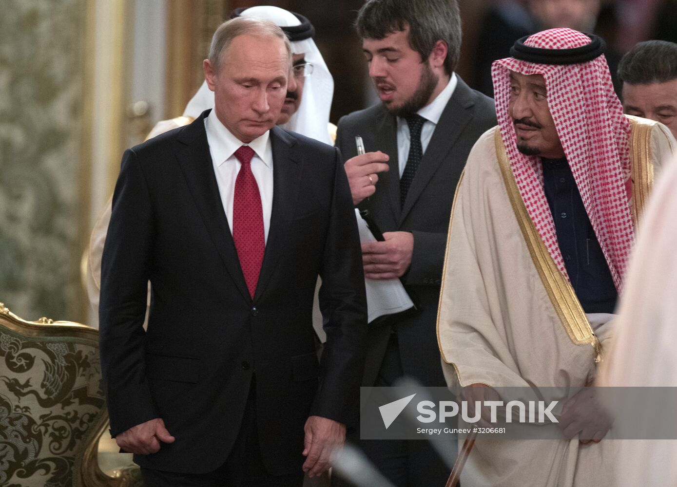 Russian Presdient Vladimir Putin's talks with King Salman bin Abdulaziz Al Saud of Saudi Arabia