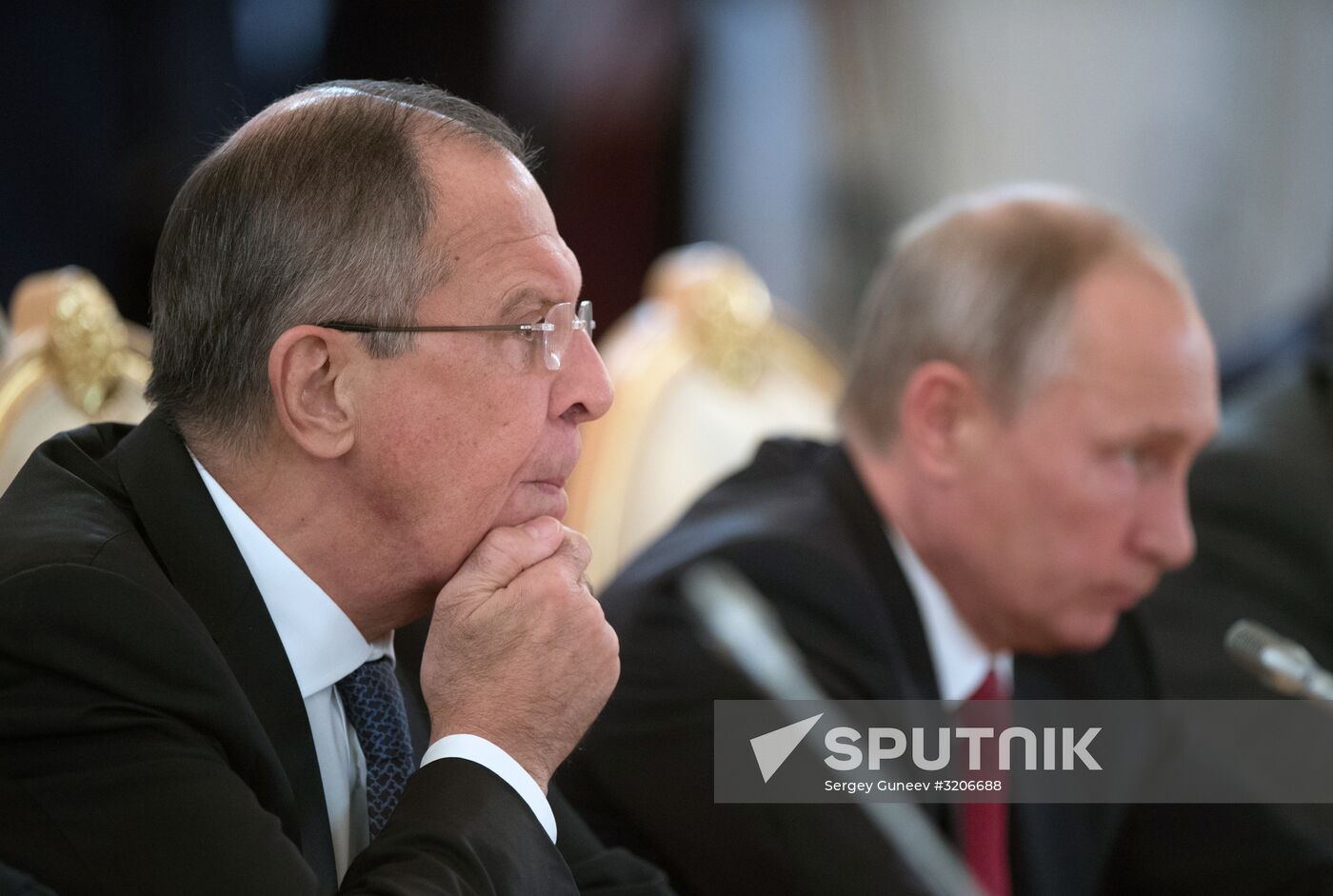 Russian President Vladimir Putin holds talks with King of Saudi Arabia Salman bin Abdulaziz Al Saud