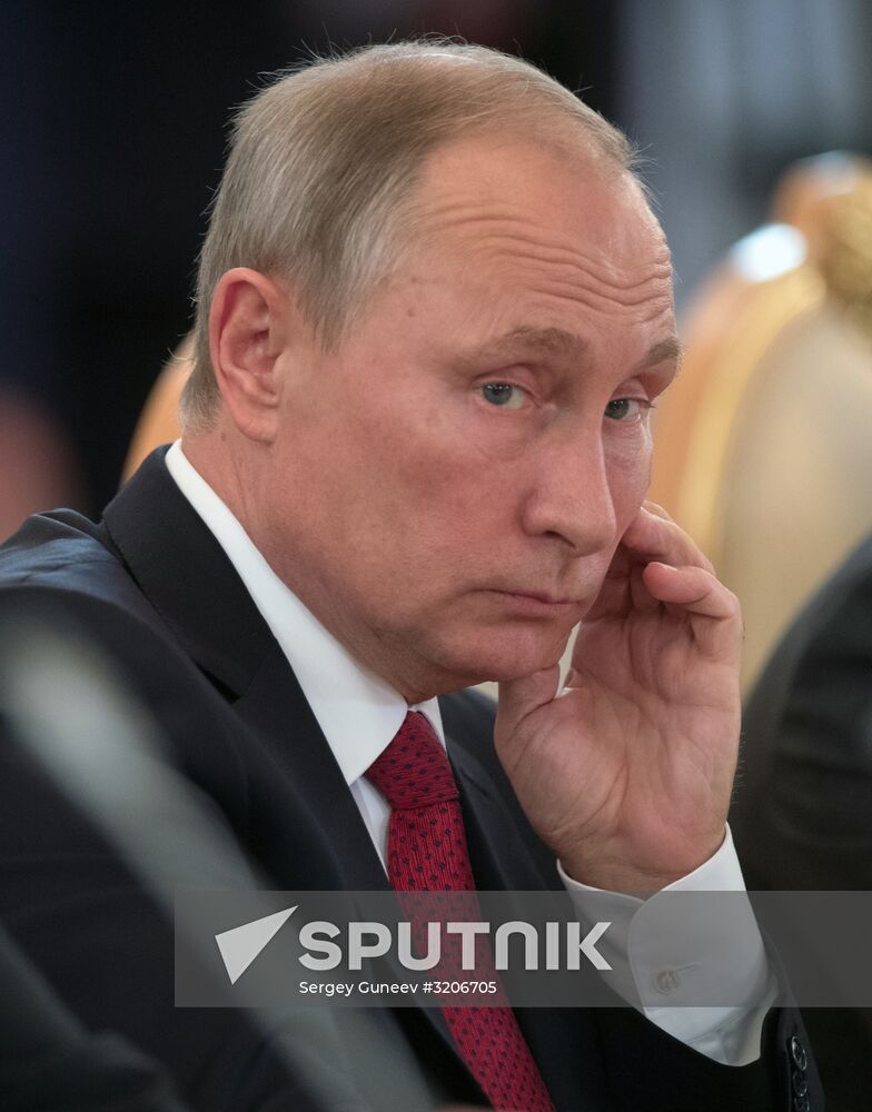 Russian President Vladimir Putin's talks with King Salman bin Abdulaziz Al Saud of Saudi Arabia