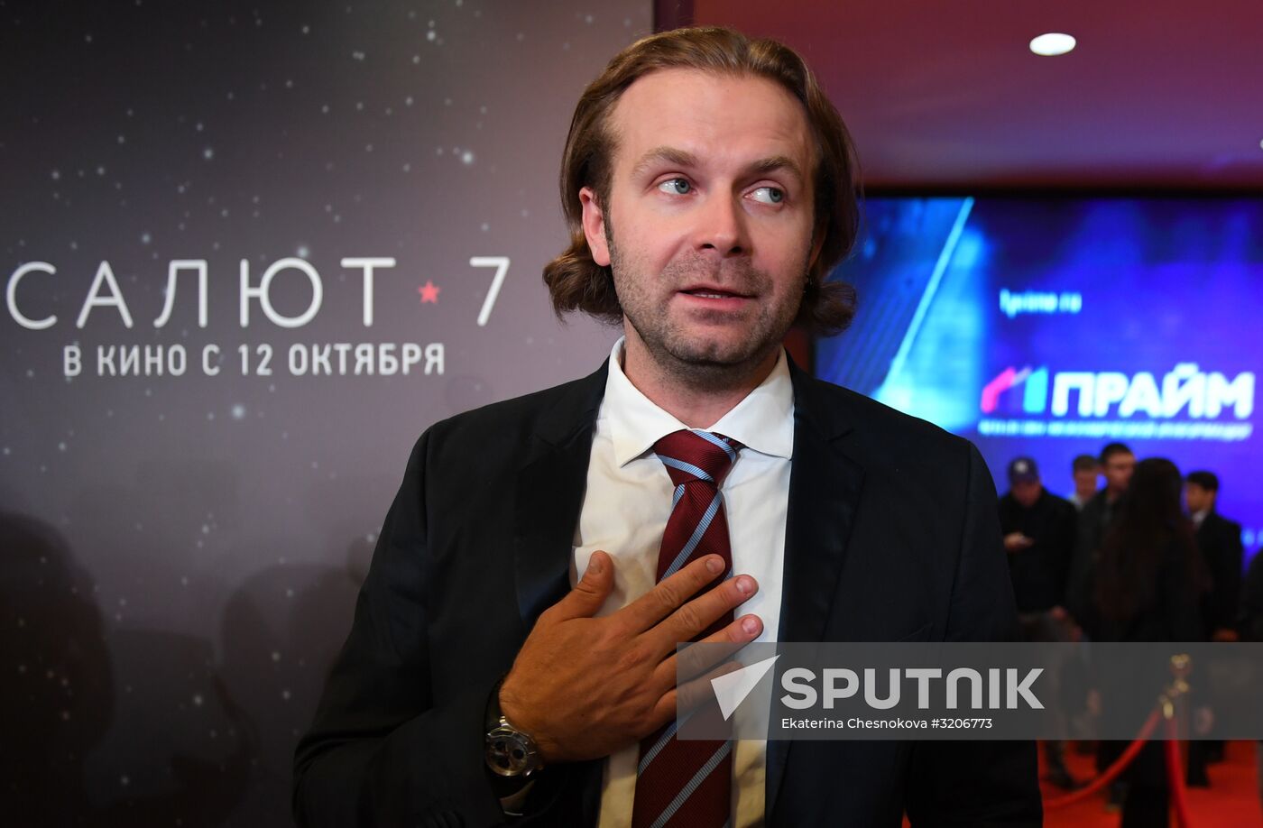 First run of movie "Salyut-7"