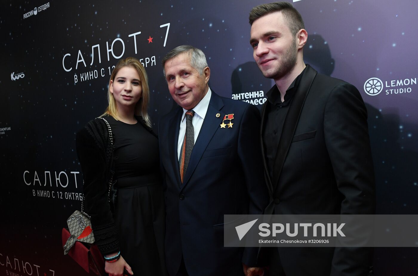 First run of movie "Salyut-7"