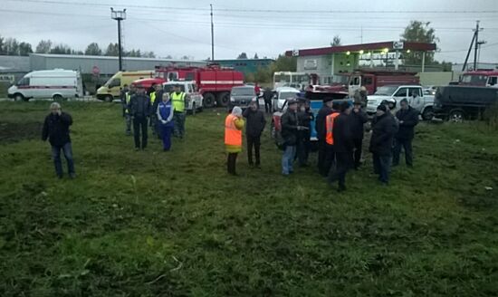 Train collides with bus at railway crossing in Vladimir Region